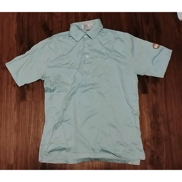Martin Polo Shirt Mens Size Medium Light Blue Gold Pharmacy Iowa Section - Picture 1 of 8